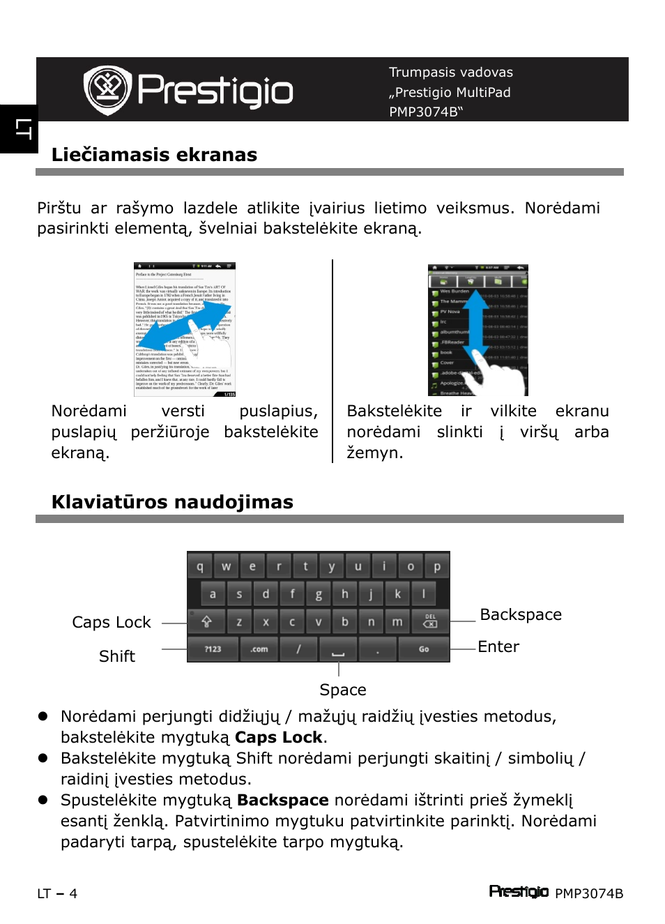 PRESTIGIO Multipad PMP3074B User Manual | Page 76 / 145