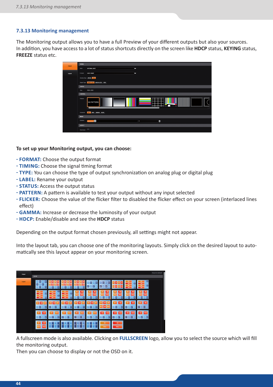 13 monitoring management | Analog Way SmartMatriX Ultra User Manual | Page 44 / 82