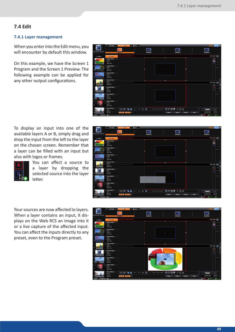 4 edition mode, 1 layer management | Analog Way SmartMatriX Ultra User Manual | Page 49 / 82