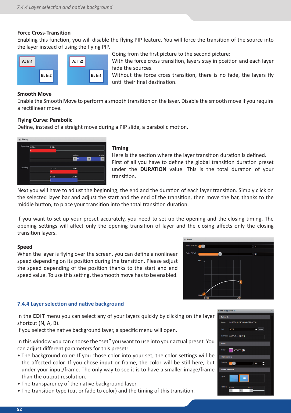 4 layer selection and native background | Analog Way SmartMatriX Ultra User Manual | Page 52 / 82