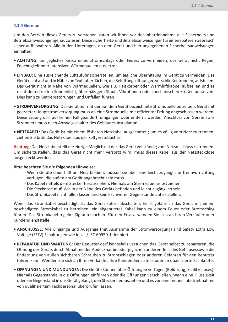 4 german | Analog Way NeXtage 16 User Manual | Page 11 / 81