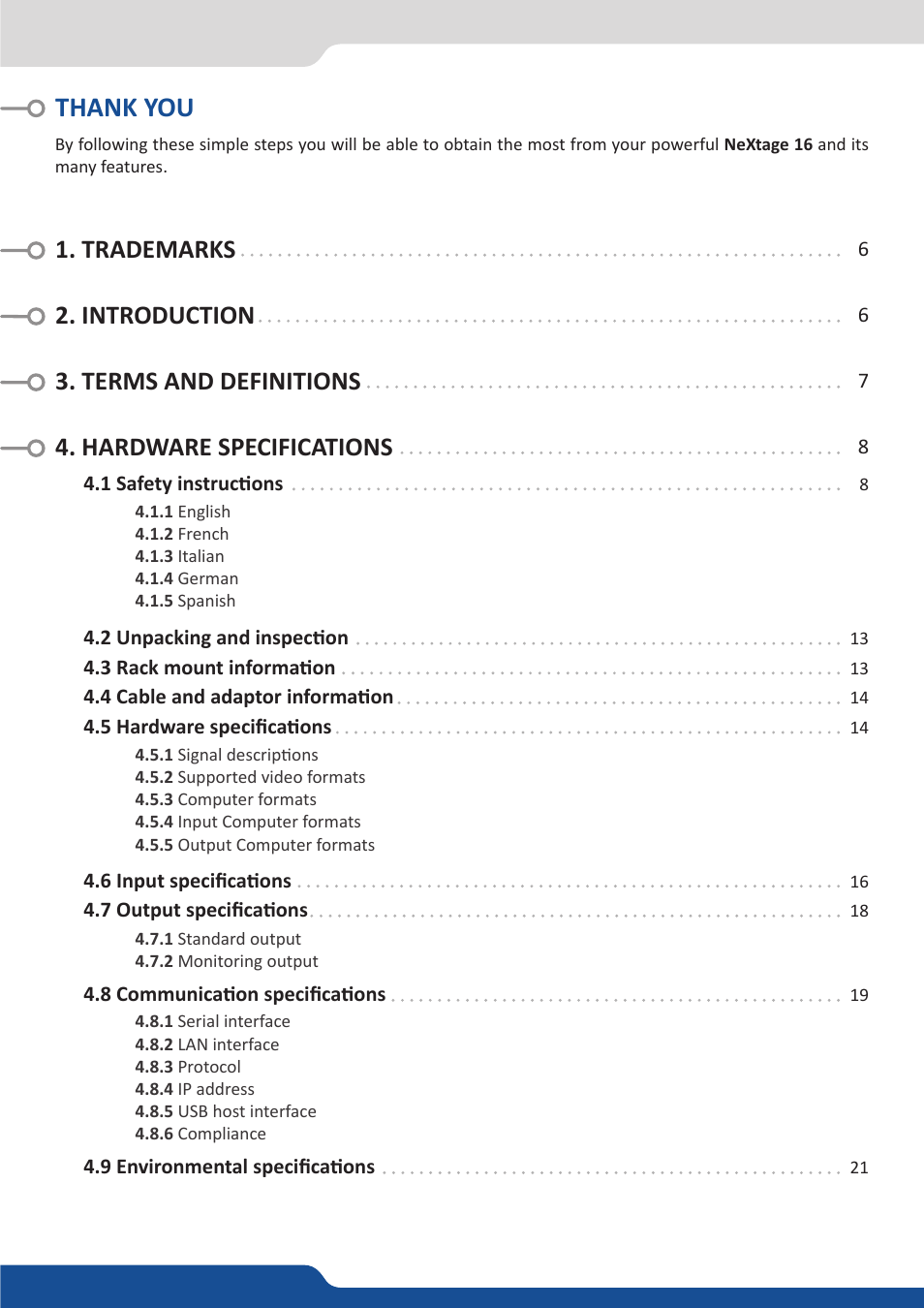 Analog Way NeXtage 16 User Manual | Page 3 / 81