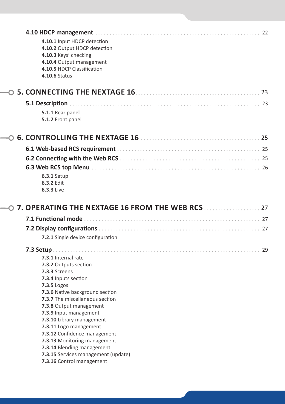 Analog Way NeXtage 16 User Manual | Page 4 / 81