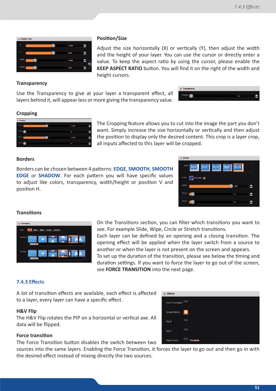3 effects | Analog Way NeXtage 16 User Manual | Page 51 / 81