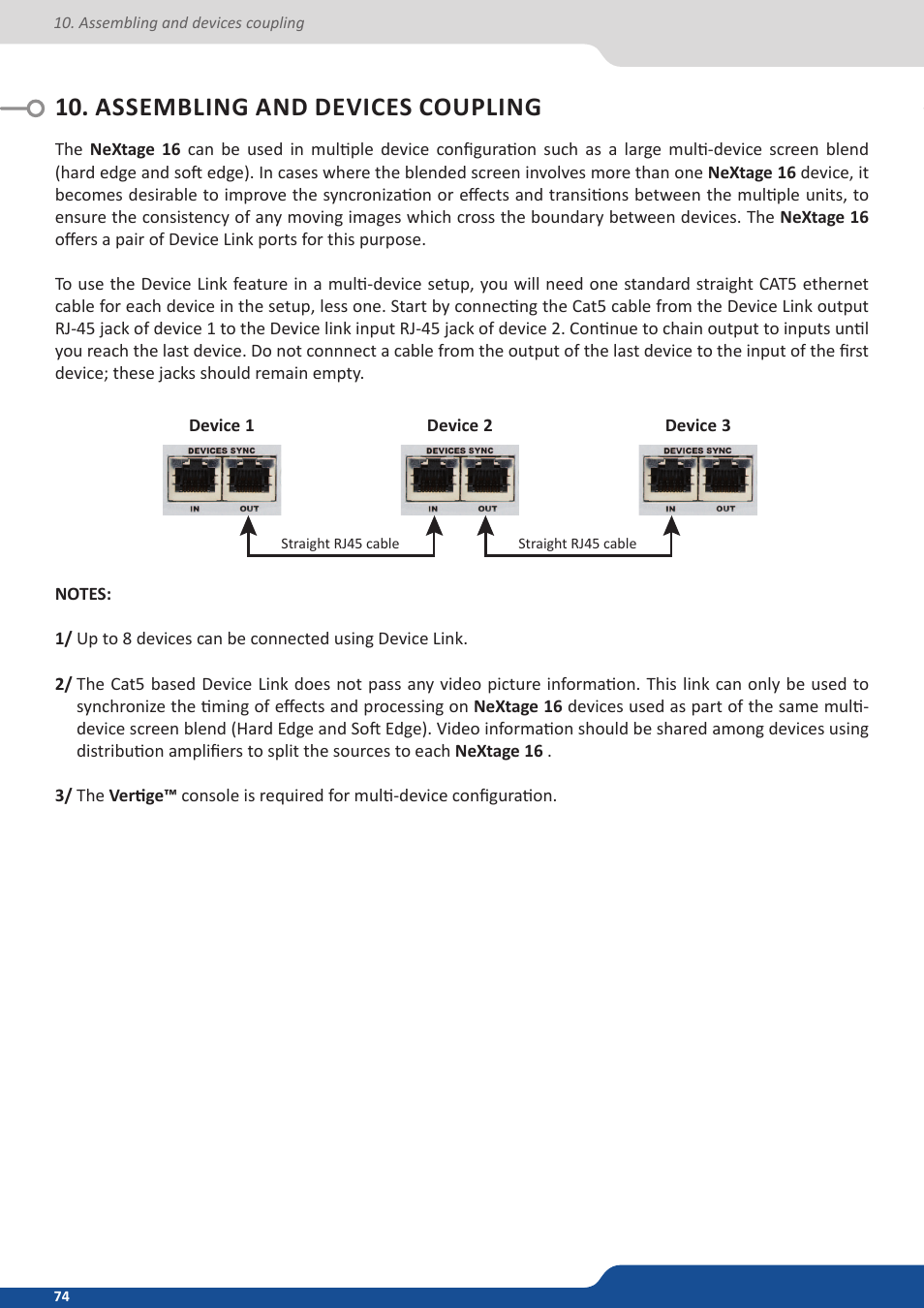 Assembling and devices coupling | Analog Way NeXtage 16 User Manual | Page 74 / 81