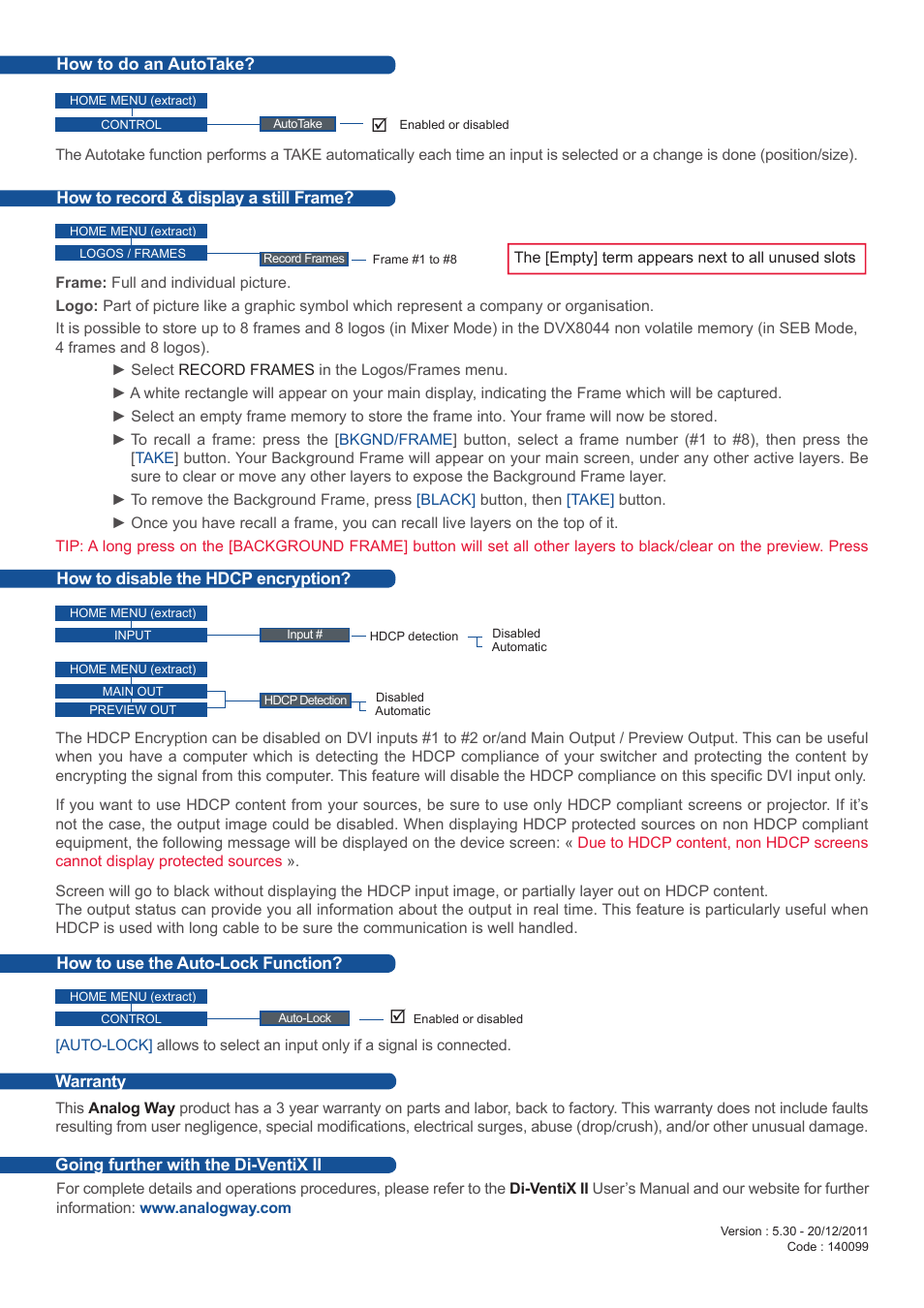 Analog Way Di-VentiX II User Manual | Page 4 / 4