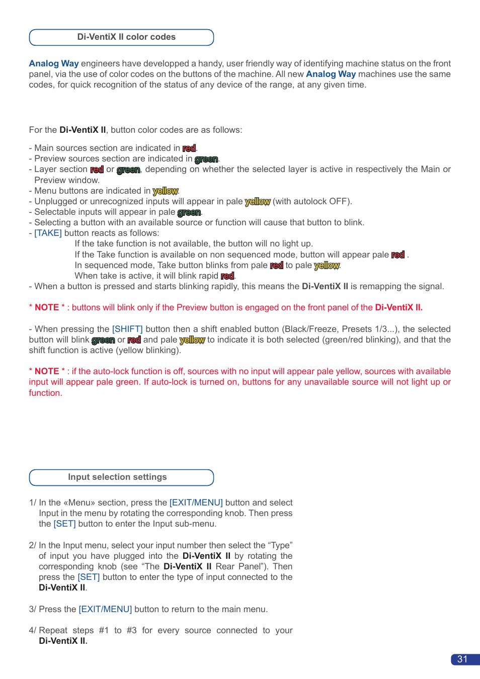 Analog Way Di-VentiX II User Manual | Page 33 / 88
