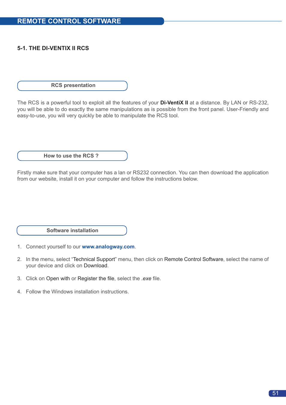 Remote control software | Analog Way Di-VentiX II User Manual | Page 53 / 88