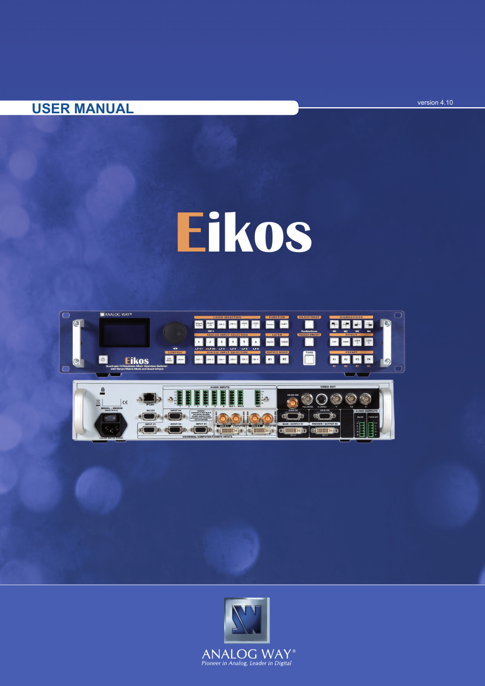 Analog Way Eikos User Manual | 92 pages