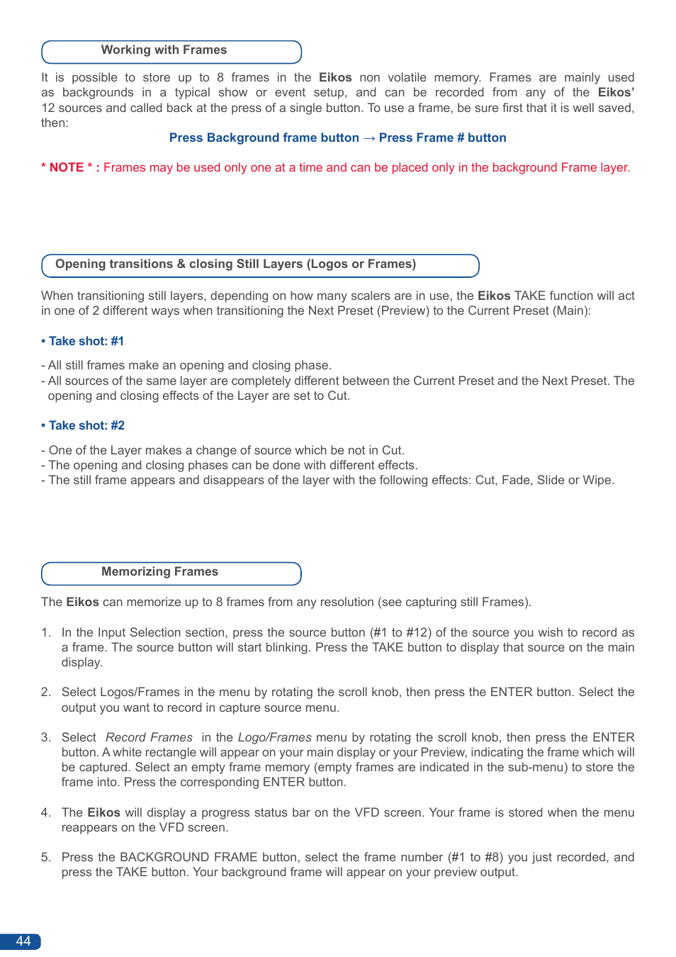 Analog Way Eikos User Manual | Page 46 / 92
