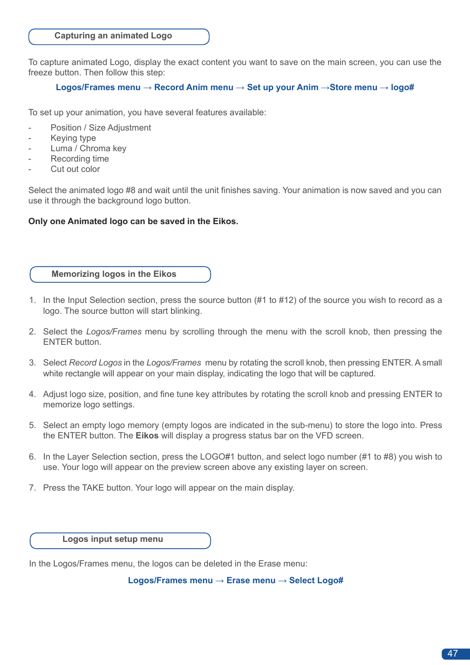 Analog Way Eikos User Manual | Page 49 / 92