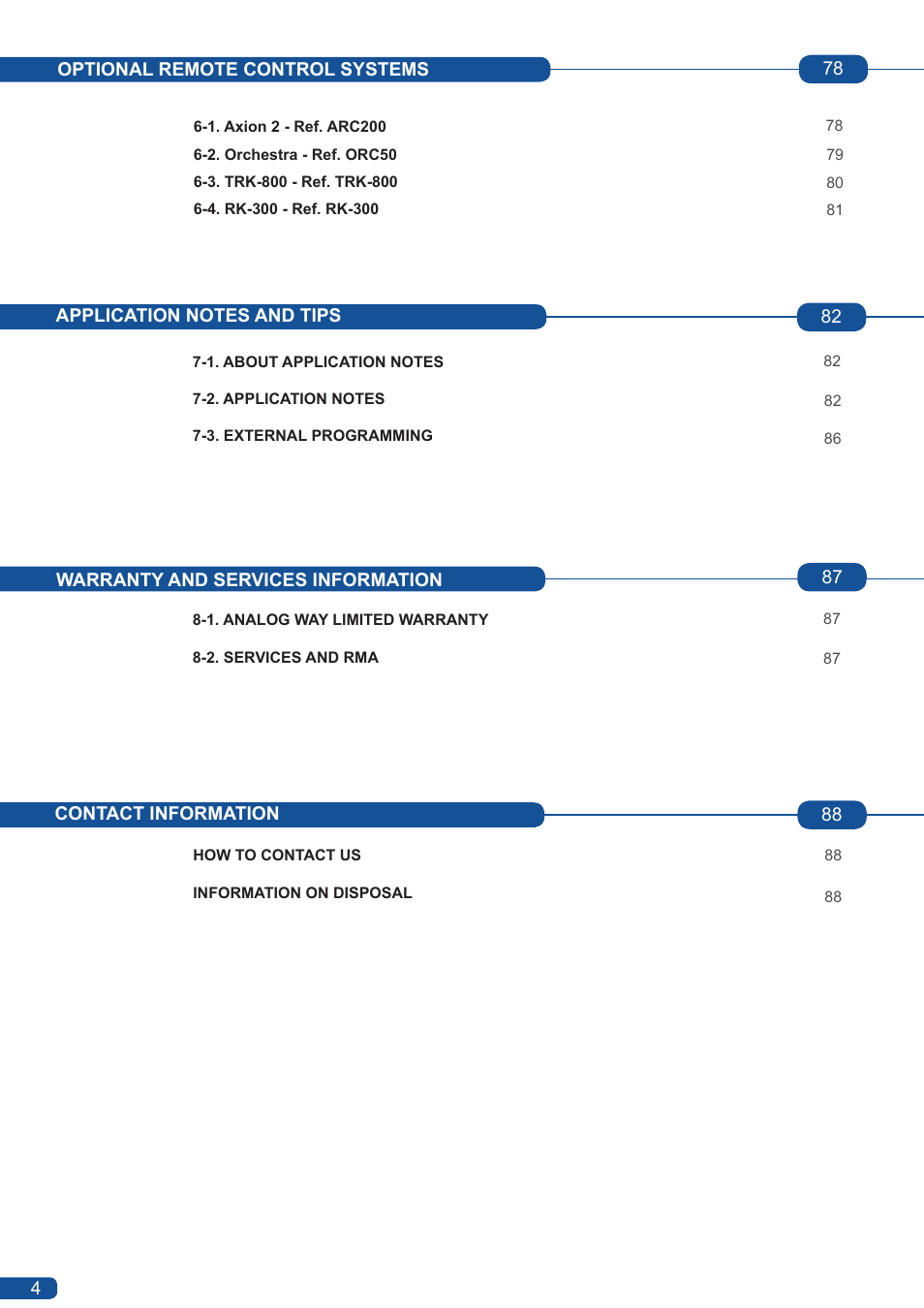 Analog Way Eikos User Manual | Page 6 / 92