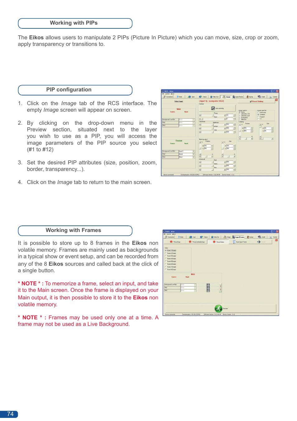 Analog Way Eikos User Manual | Page 76 / 92