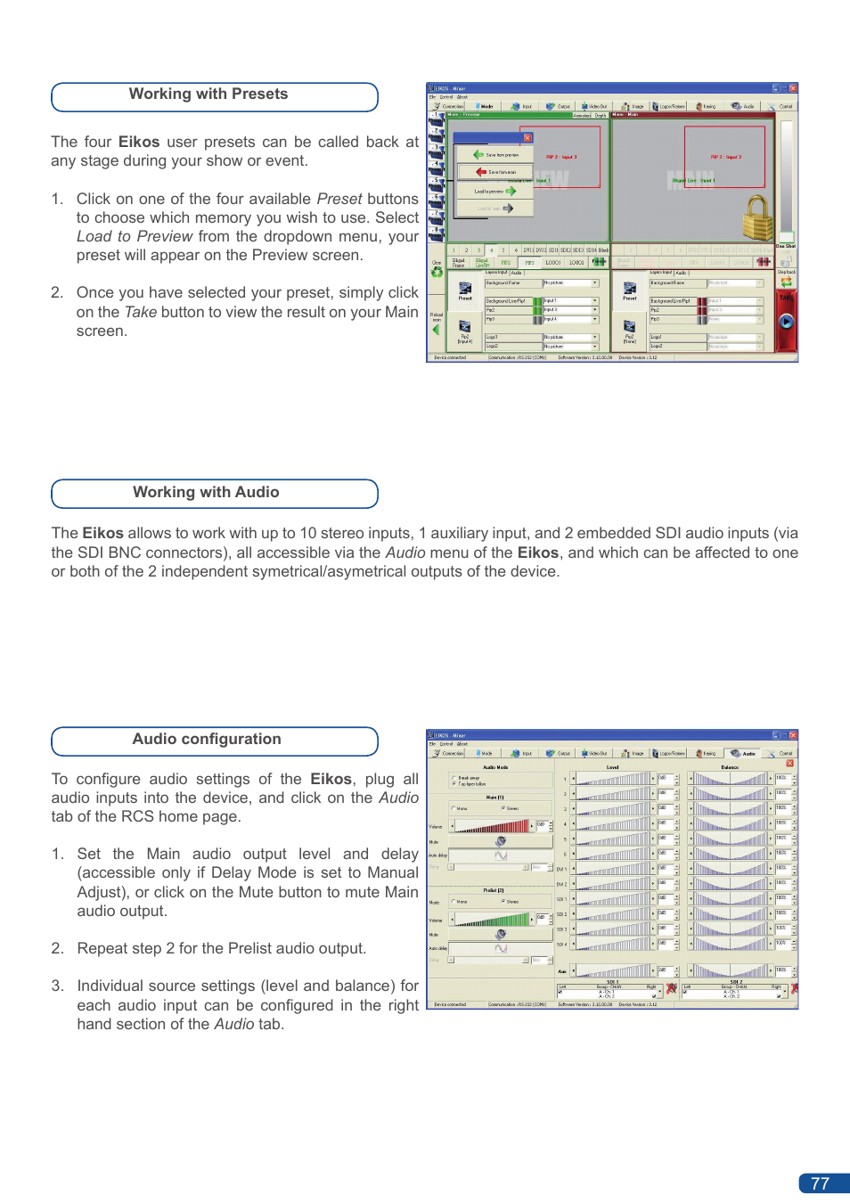 Analog Way Eikos User Manual | Page 79 / 92