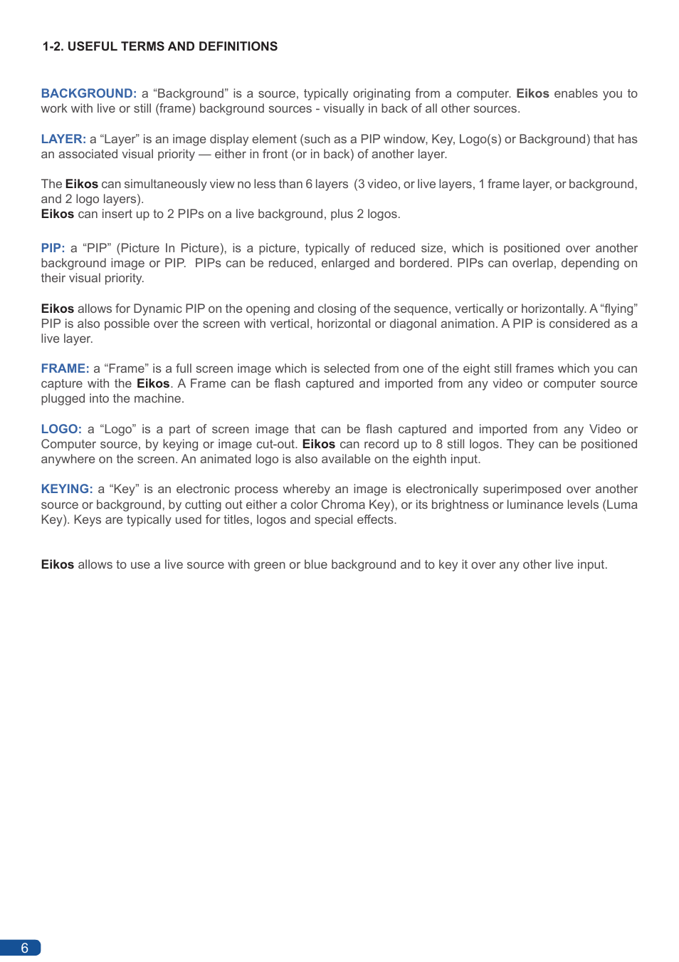 Analog Way Eikos User Manual | Page 8 / 92