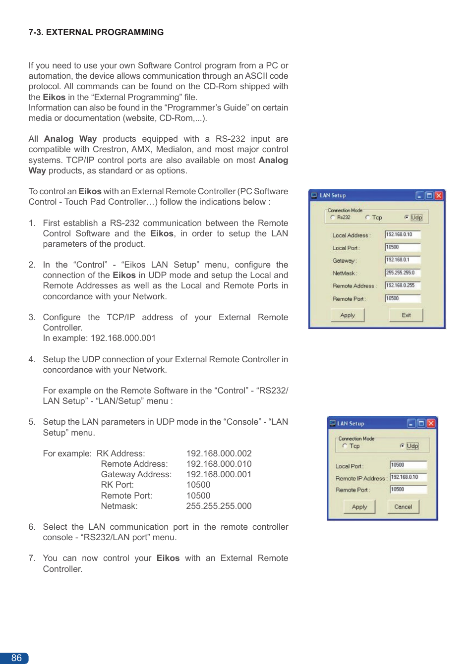 Analog Way Eikos User Manual | Page 88 / 92