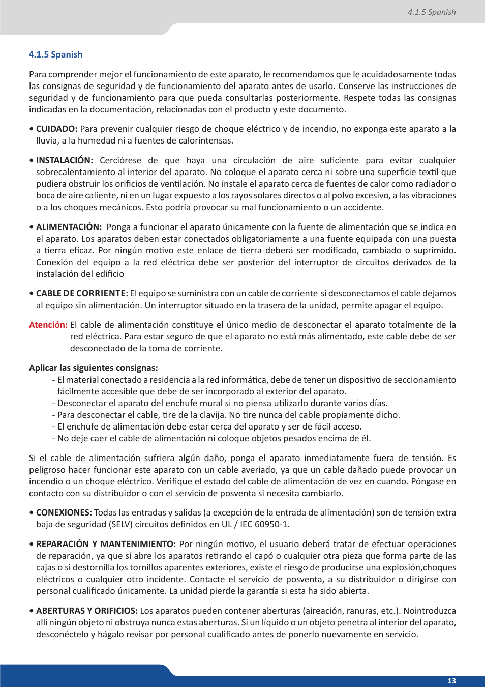 5 spanish | Analog Way Saphyr User Manual | Page 13 / 103