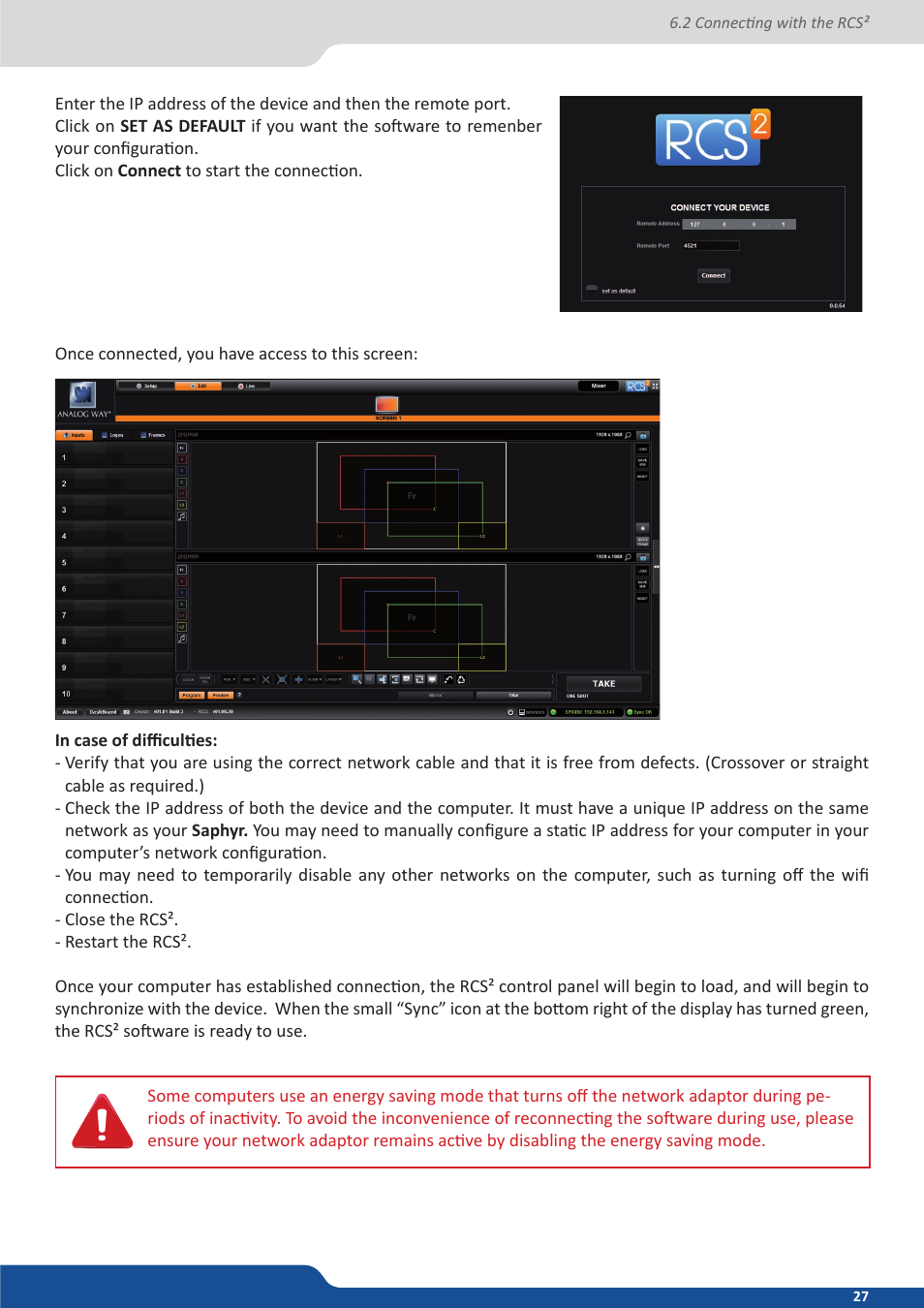 Analog Way Saphyr User Manual | Page 27 / 103