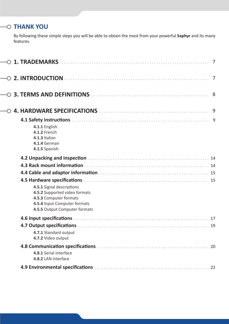 Analog Way Saphyr User Manual | Page 3 / 103