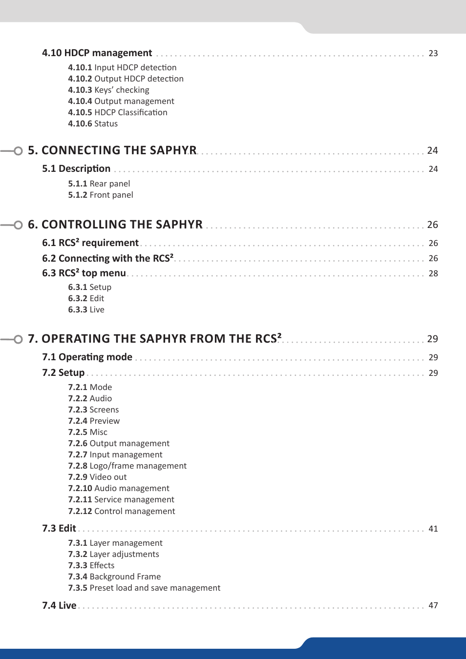 Analog Way Saphyr User Manual | Page 4 / 103