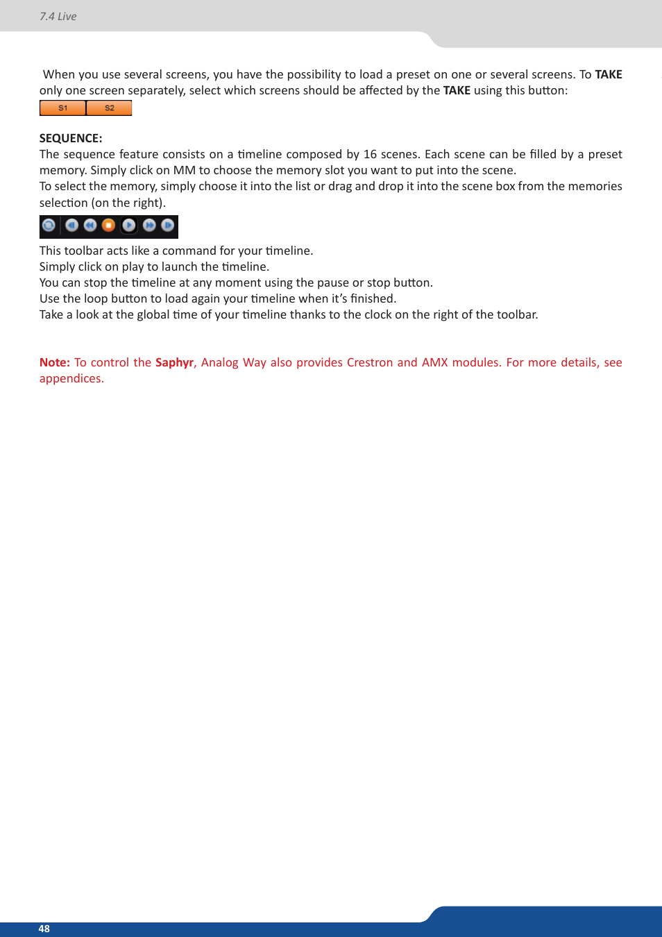 Analog Way Saphyr User Manual | Page 48 / 103