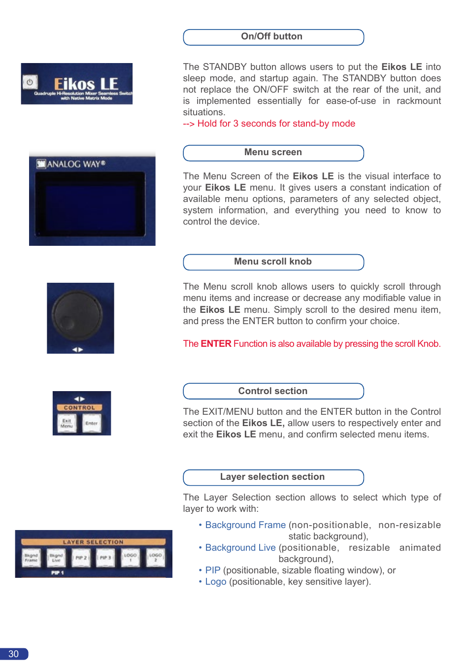 Analog Way Eikos LE User Manual | Page 32 / 88