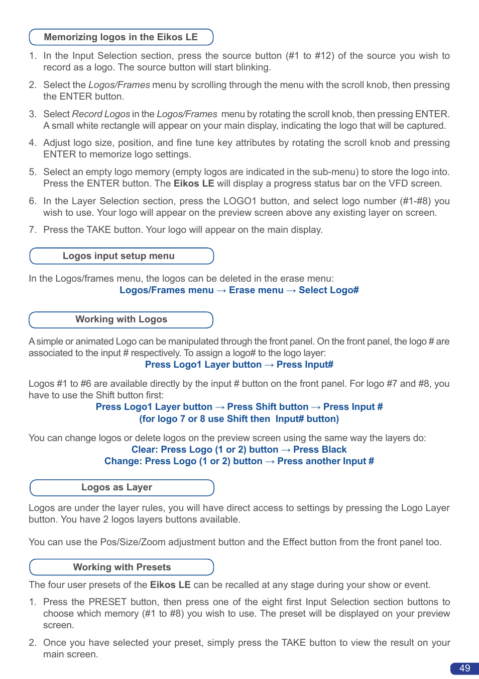 Analog Way Eikos LE User Manual | Page 51 / 88