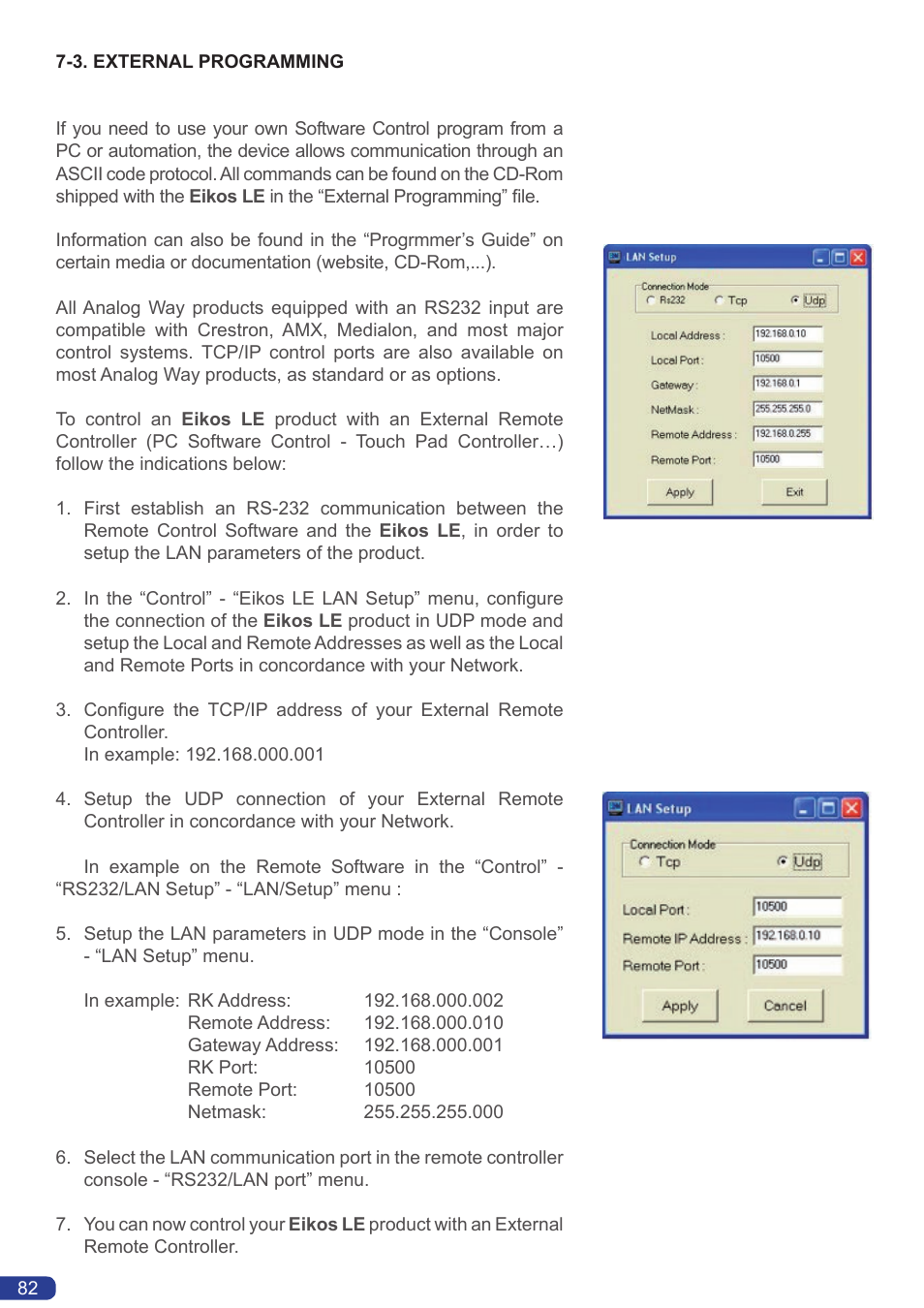 Analog Way Eikos LE User Manual | Page 84 / 88
