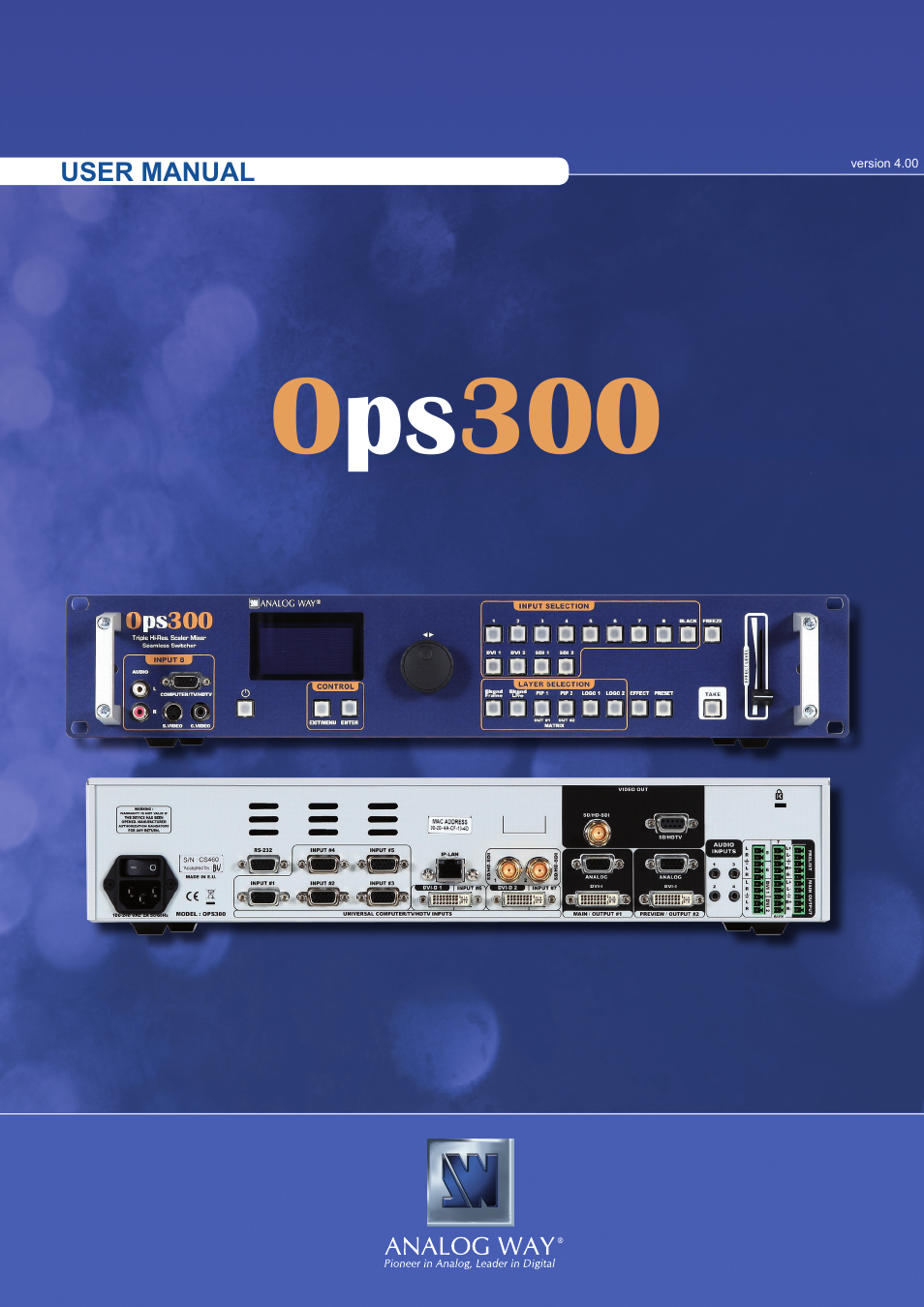 Analog Way OPS300 User Manual | 80 pages
