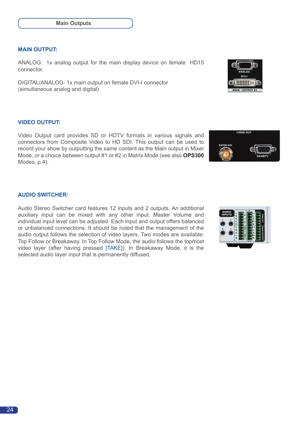 Analog Way OPS300 User Manual | Page 26 / 80