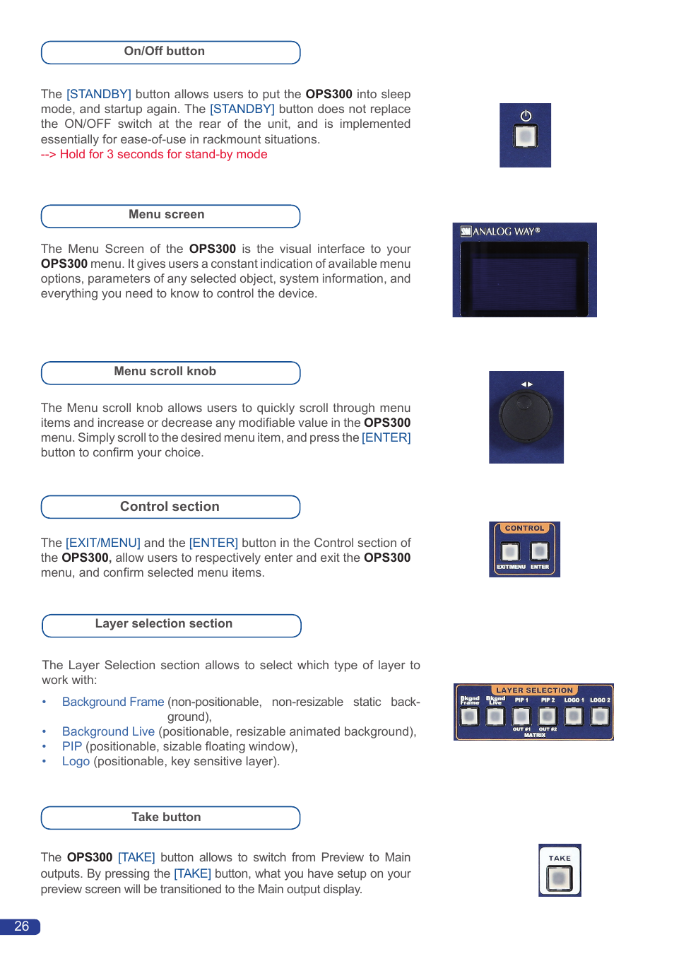 Analog Way OPS300 User Manual | Page 28 / 80