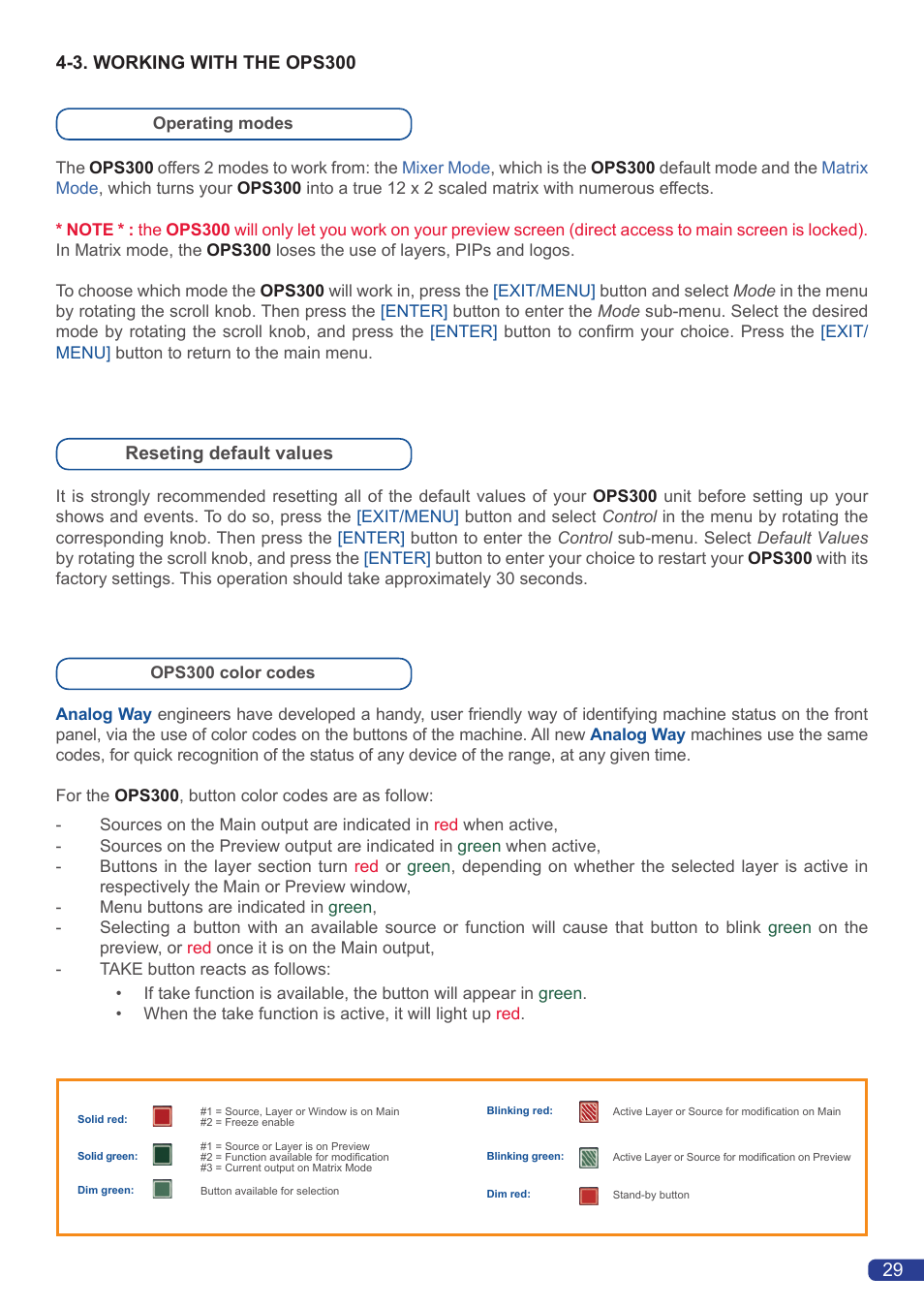 Analog Way OPS300 User Manual | Page 31 / 80