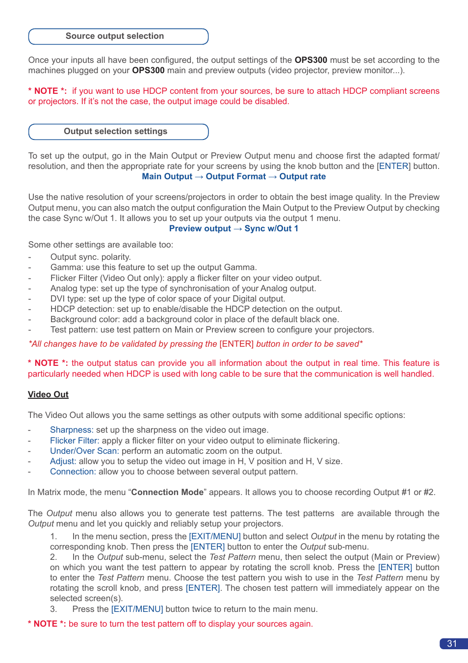 Analog Way OPS300 User Manual | Page 33 / 80