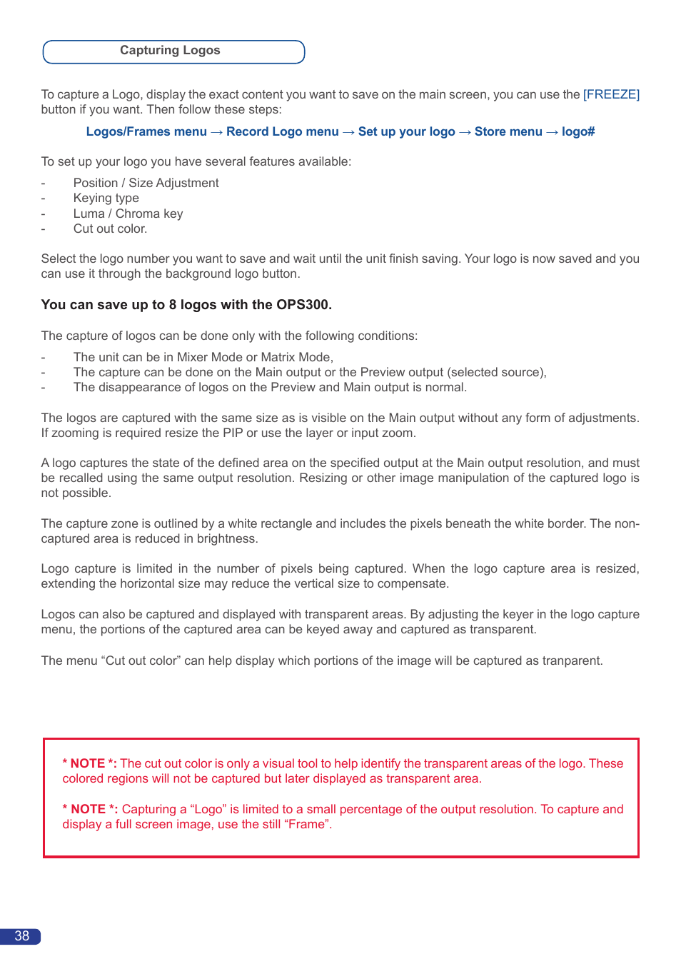 Analog Way OPS300 User Manual | Page 40 / 80