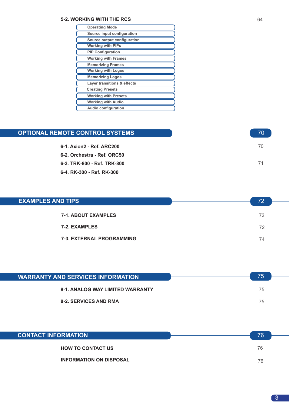 Analog Way OPS300 User Manual | Page 5 / 80