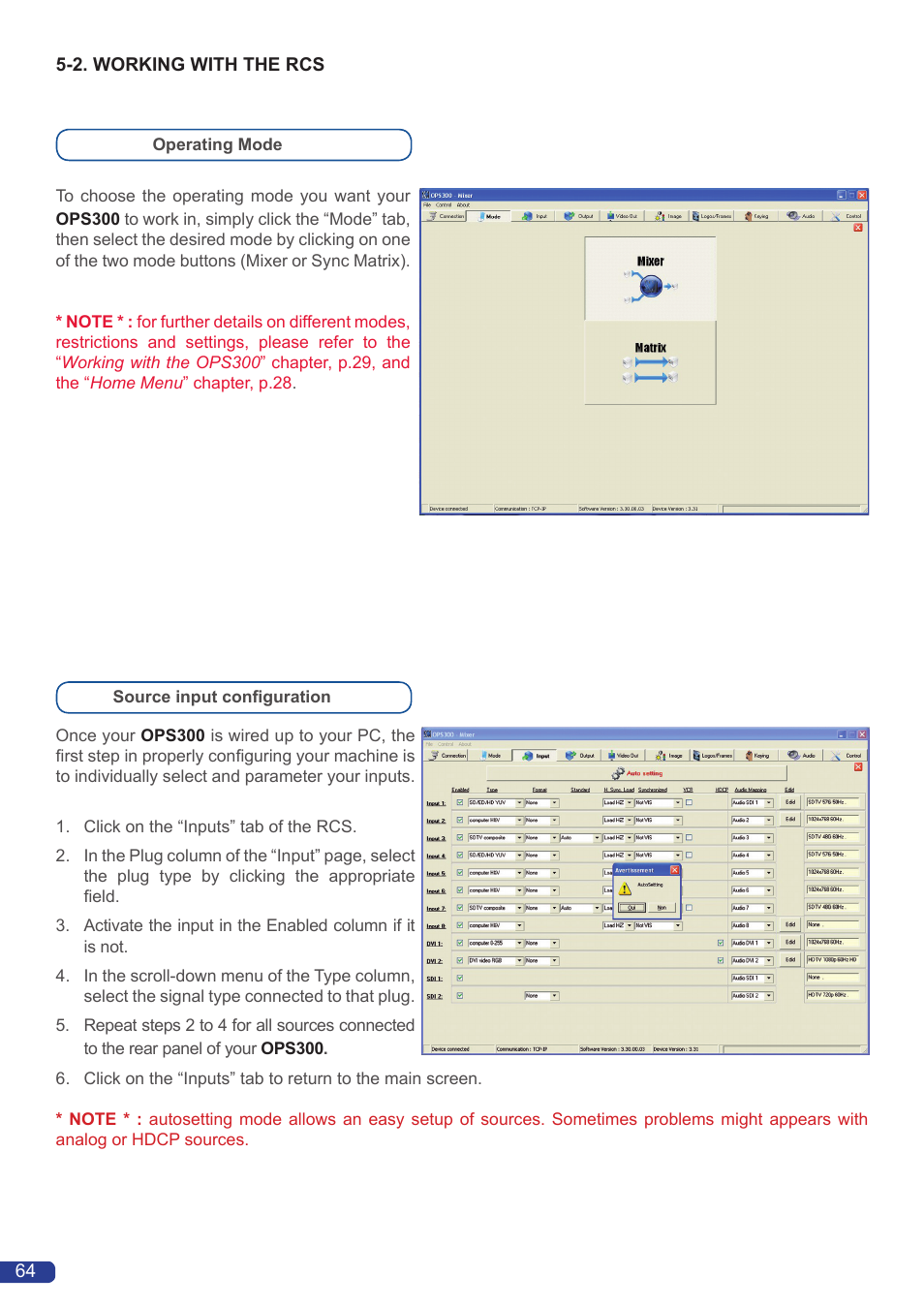 Analog Way OPS300 User Manual | Page 66 / 80