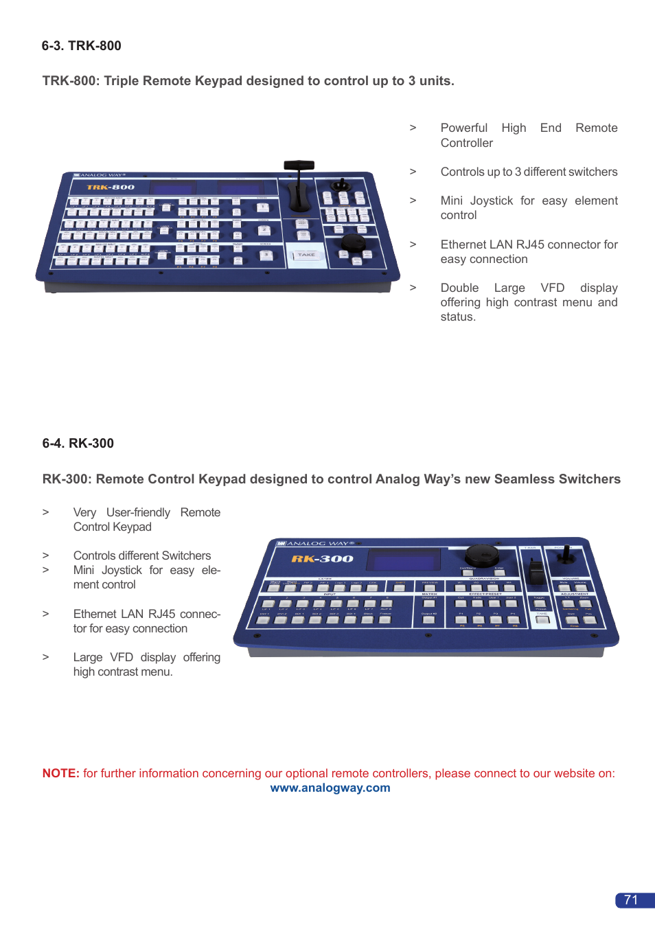 Analog Way OPS300 User Manual | Page 73 / 80