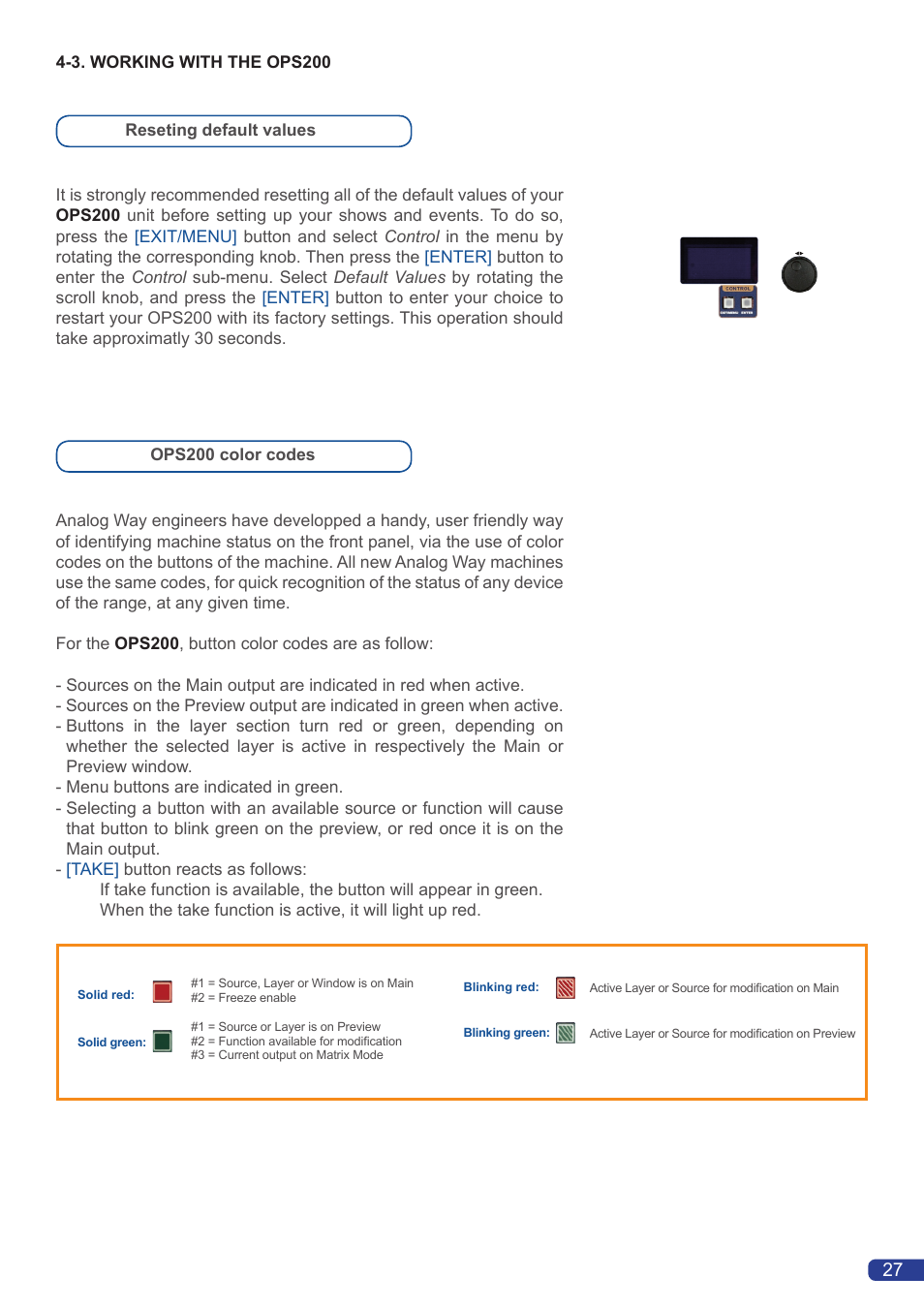 Analog Way OPS200 User Manual | Page 29 / 57