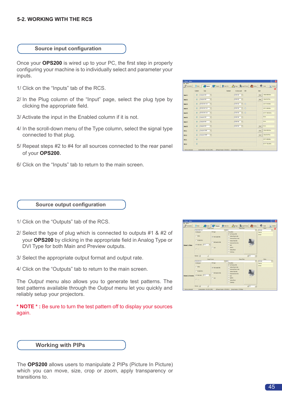 Analog Way OPS200 User Manual | Page 47 / 57