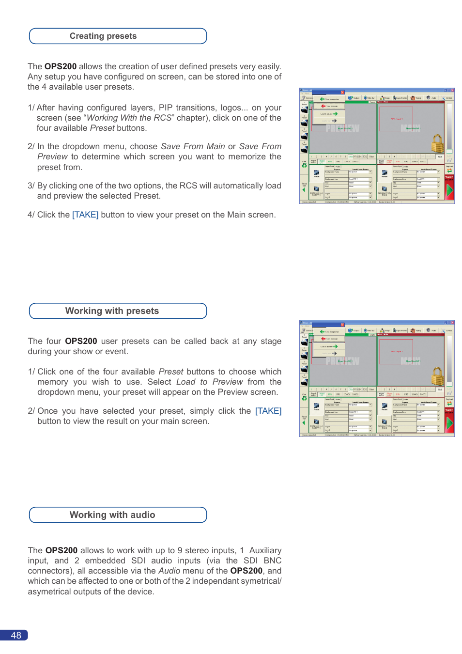 Analog Way OPS200 User Manual | Page 50 / 57