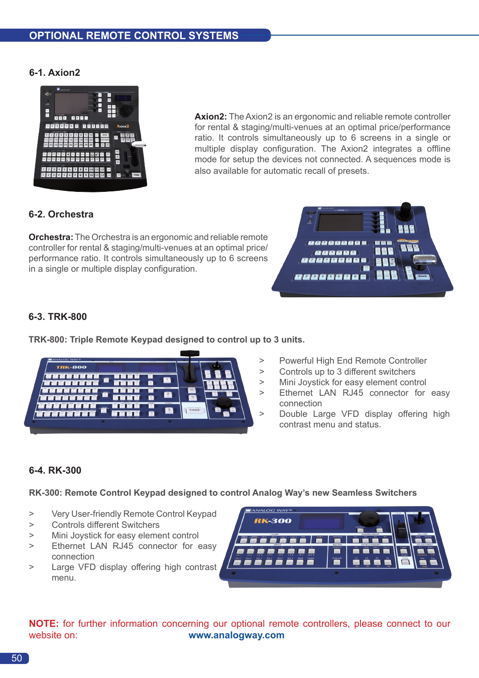 Analog Way OPS200 User Manual | Page 52 / 57