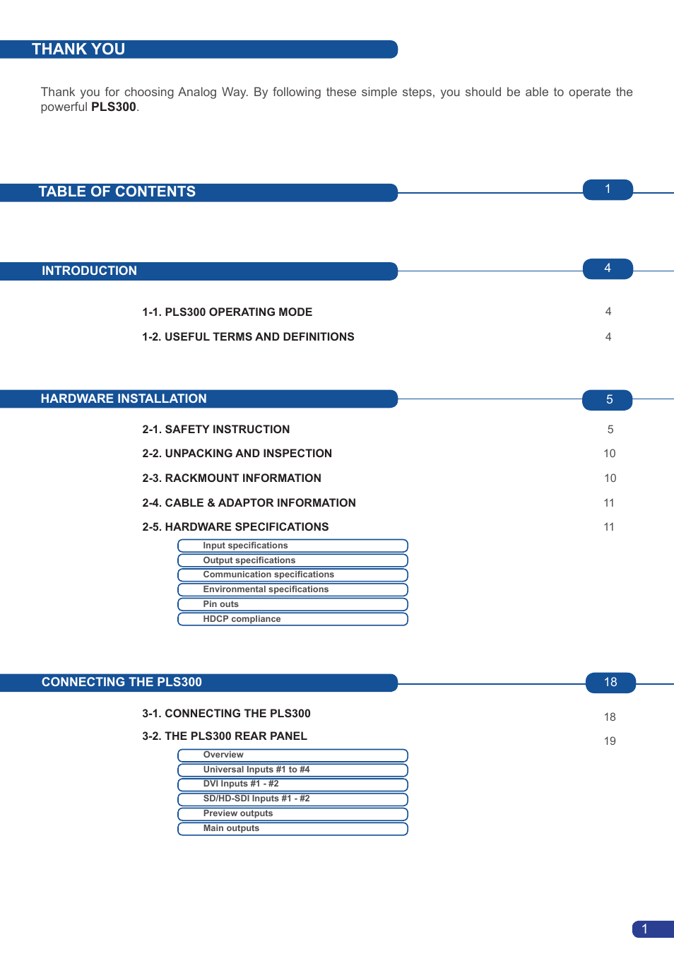 Analog Way Pulse User Manual | Page 3 / 58