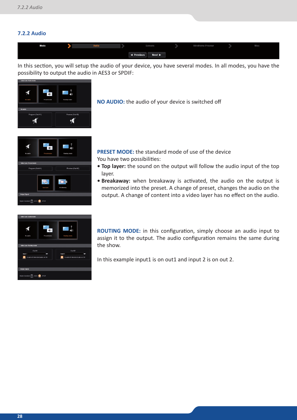 2 audio | Analog Way QuickVu User Manual | Page 28 / 87