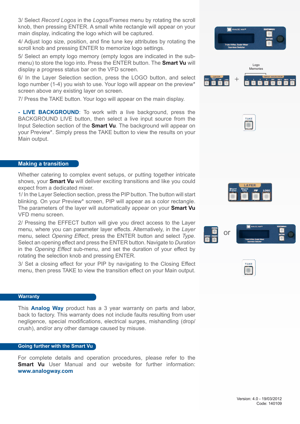 Analog Way Smart Vu User Manual | Page 4 / 4