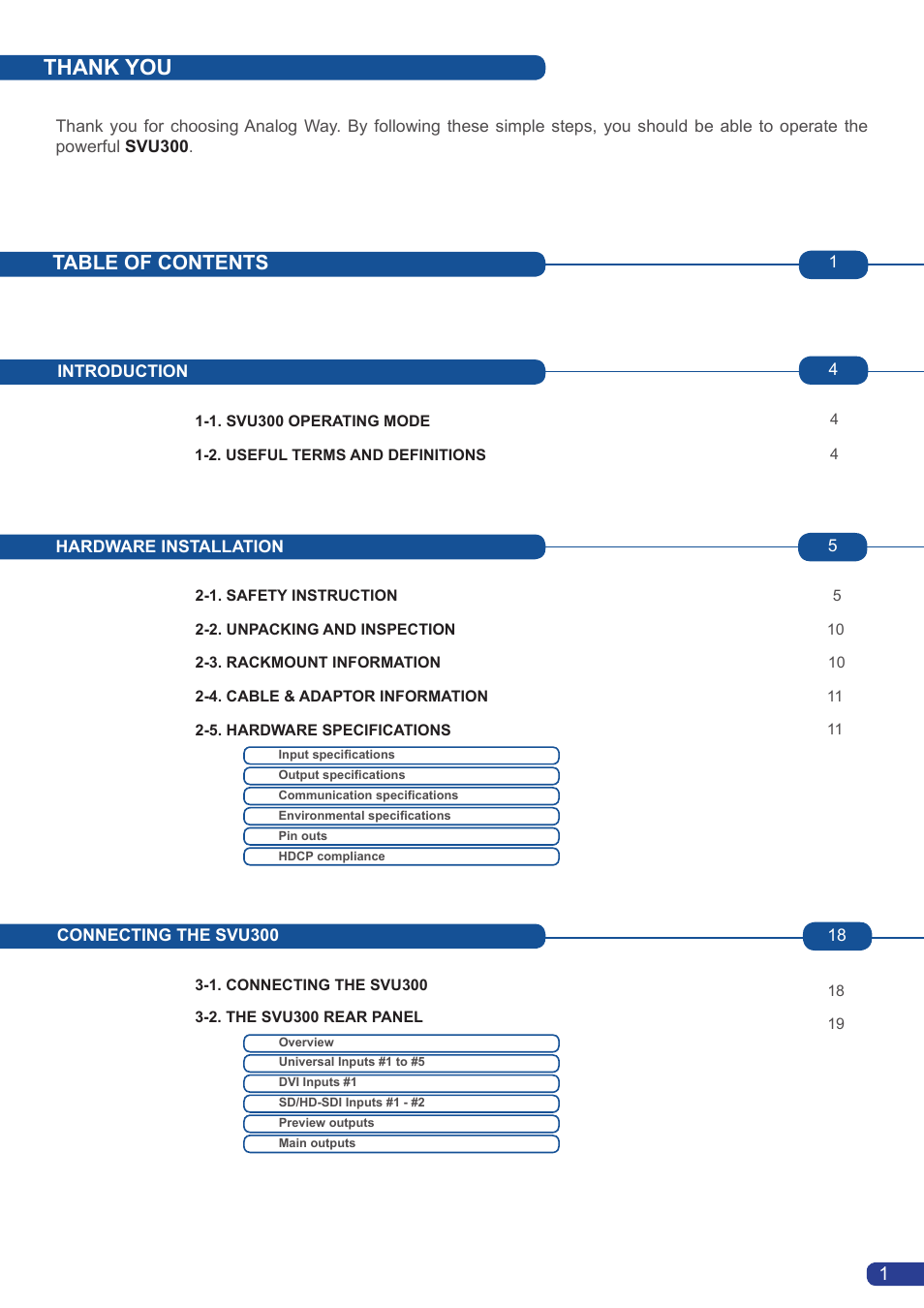 Analog Way Smart Vu User Manual | Page 2 / 53