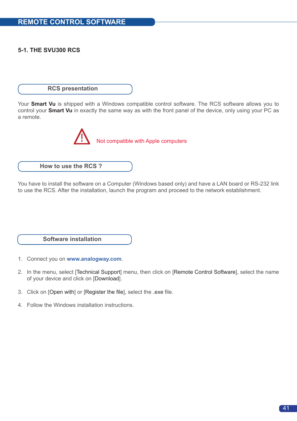 Remote control software | Analog Way Smart Vu User Manual | Page 42 / 53