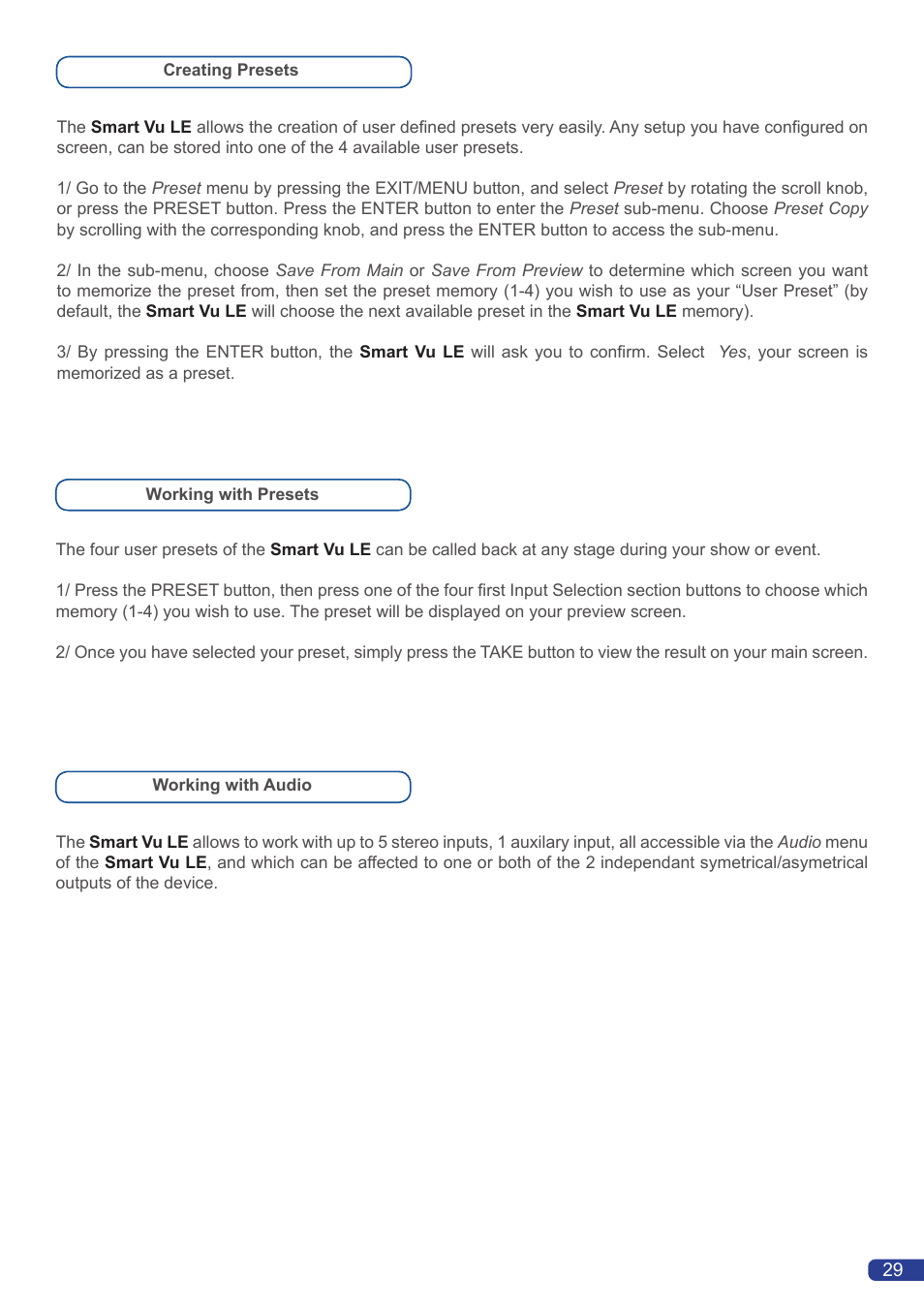 Analog Way Smart Vu LE User Manual | Page 30 / 48