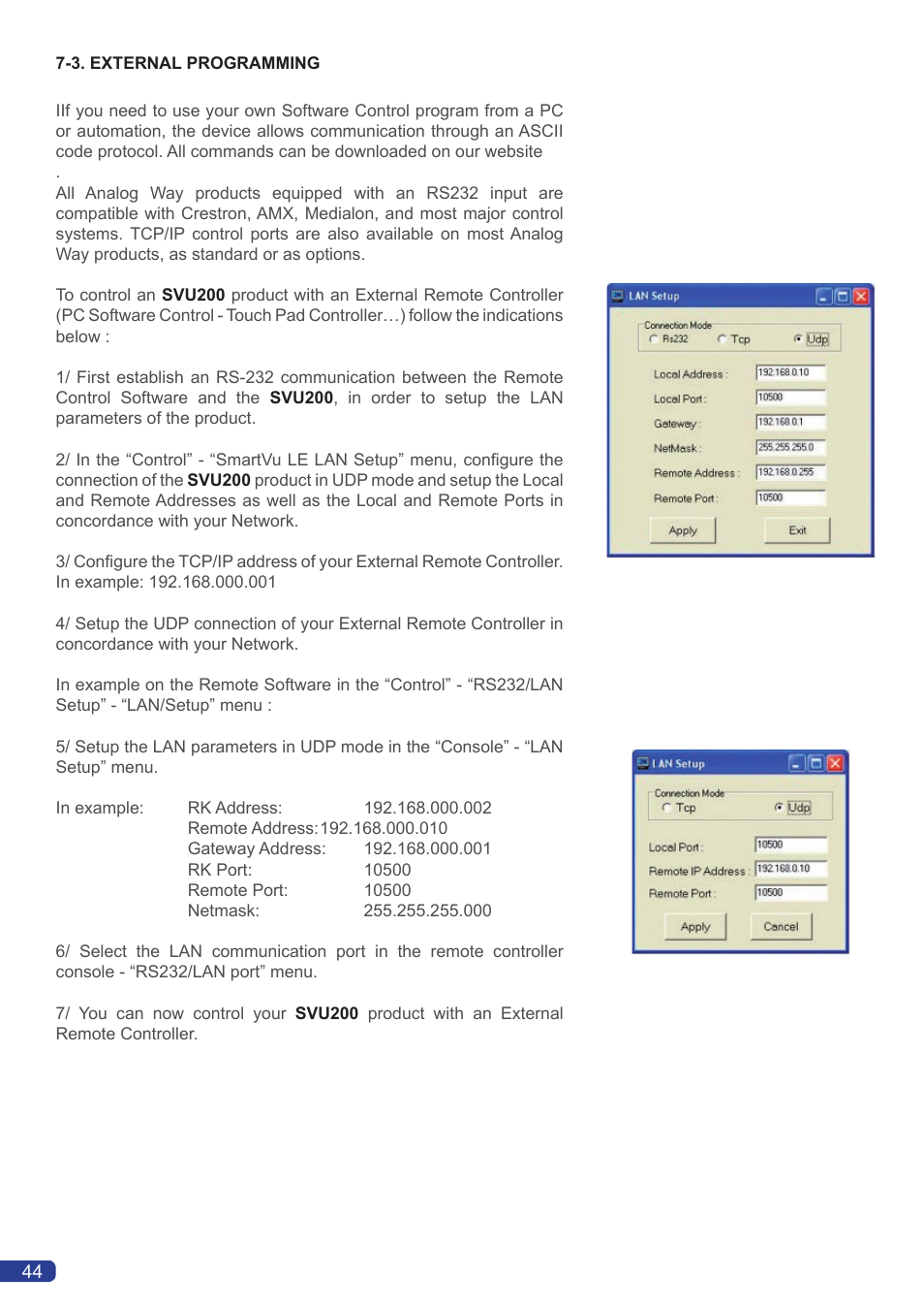 Analog Way Smart Vu LE User Manual | Page 45 / 48