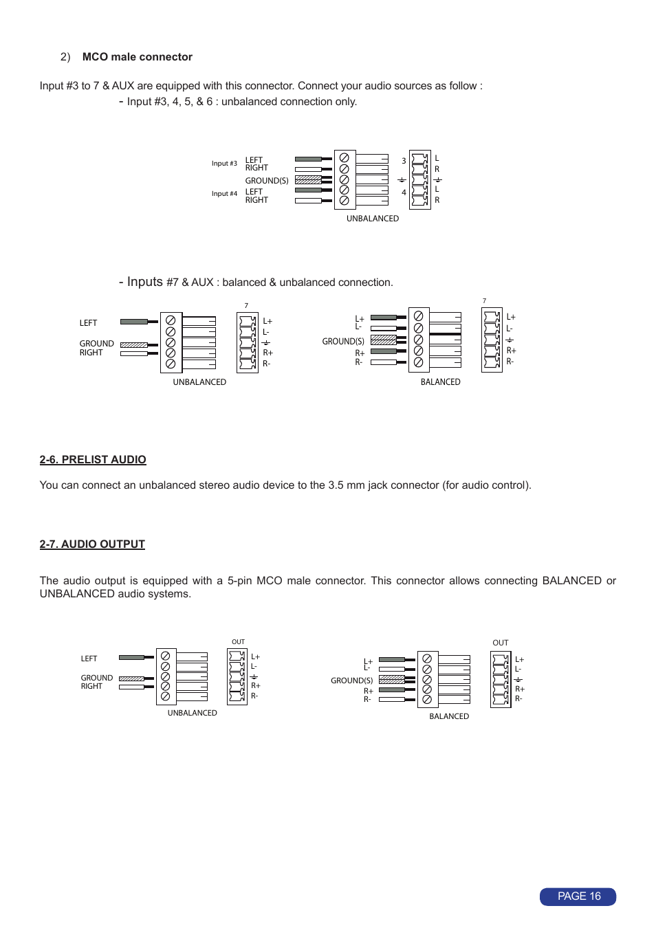 Inputs | Analog Way Octo Value User Manual | Page 17 / 58