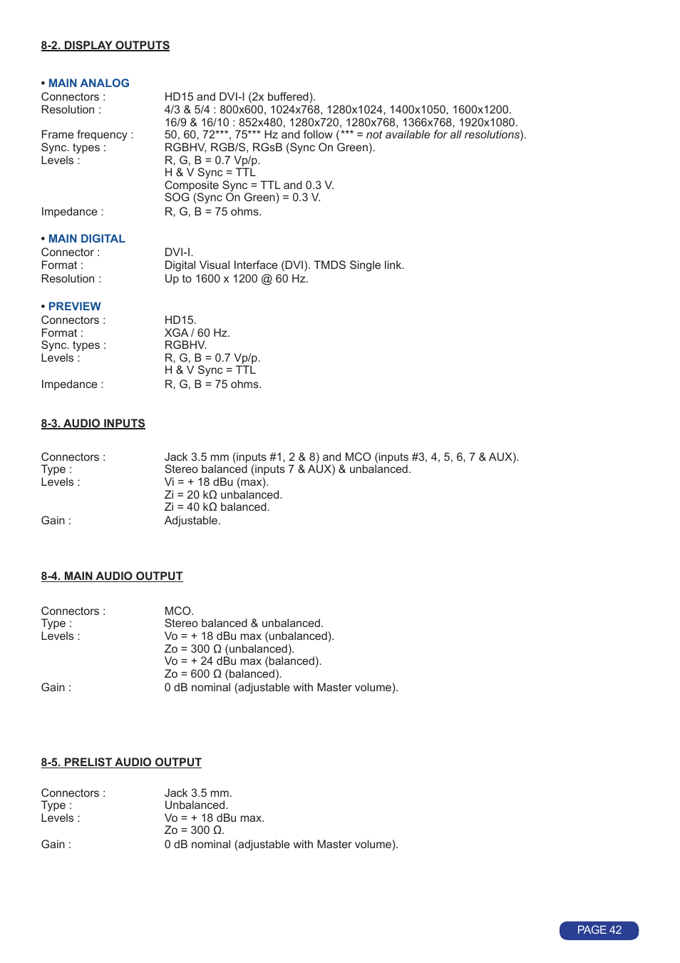 Analog Way Octo Value User Manual | Page 43 / 58
